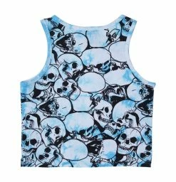 BROKEN PROMISES Catacombs Crop Tank Lt Blue Sets 11 BROKEN PROMISES Catacombs Crop Tank Lt Blue Sets