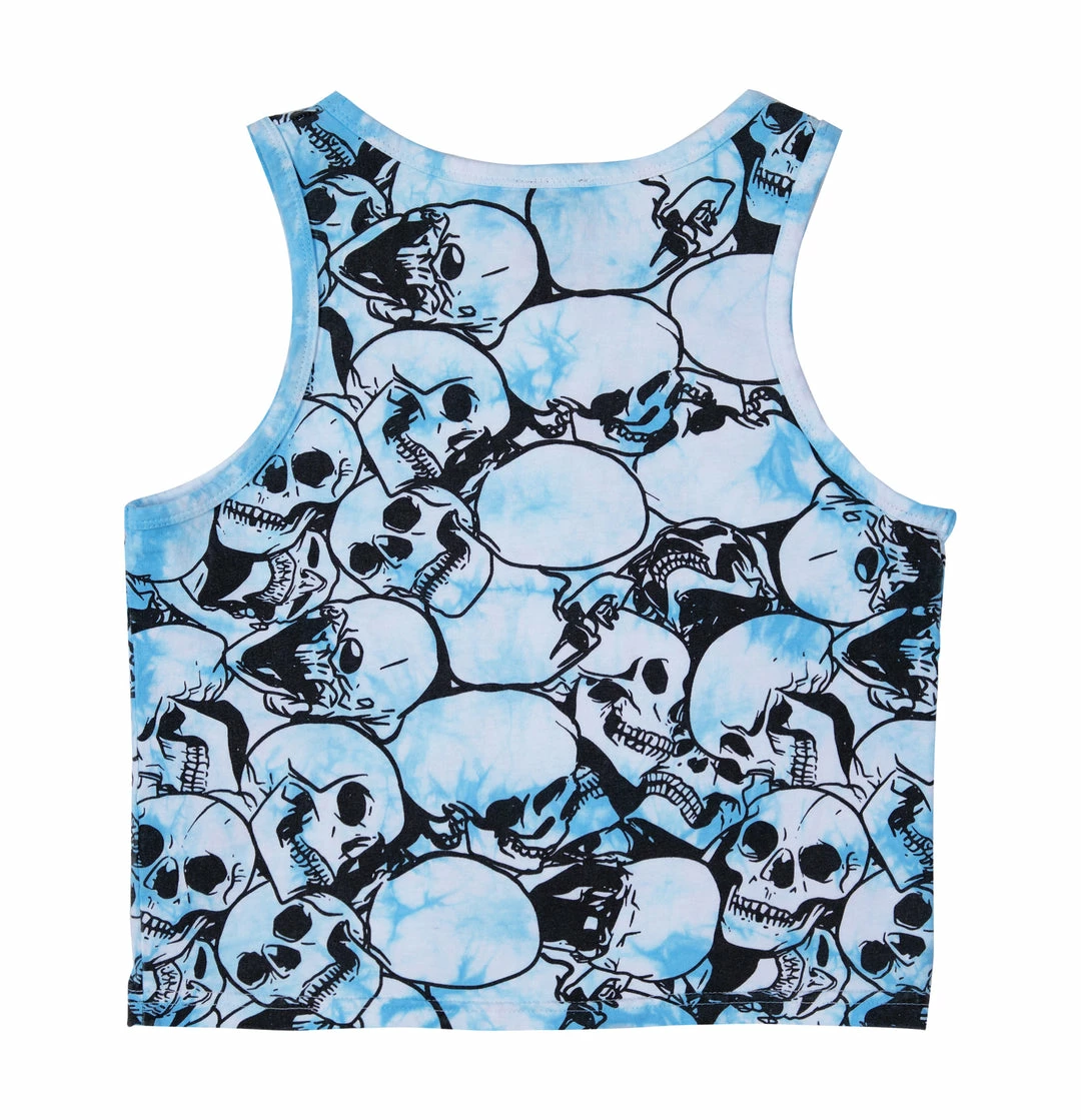 BROKEN PROMISES Catacombs Crop Tank Lt Blue Sets 5 BROKEN PROMISES Catacombs Crop Tank Lt Blue Sets