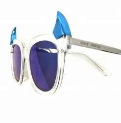 BROKEN PROMISES Horny Sunglasses - Blue Accessories
