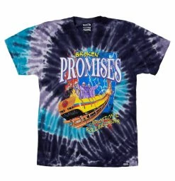 BROKEN PROMISES Up's And Down's Tie Dye Tee Purple 18 BROKEN PROMISES Up's And Down's Tie Dye Tee Purple