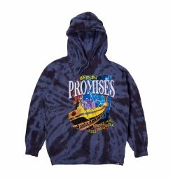 CASH Hoodies Up Down Tie Dye Hoodie Wash Blue