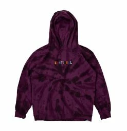 BROKEN PROMISES Hoodies Emotional Spiral Dye Hoodie Wash Purple