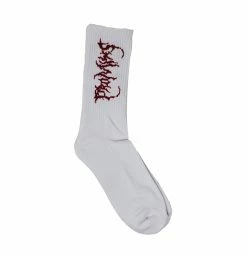 BROKEN PROMISES Graveyard Sock - White Accessories