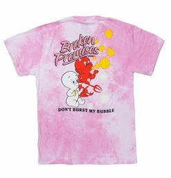 BROKEN PROMISES BP X Casper Burst My Bubble Tie Dye Pink Tee 18 BROKEN PROMISES BP X Casper Burst My Bubble Tie Dye Pink Tee