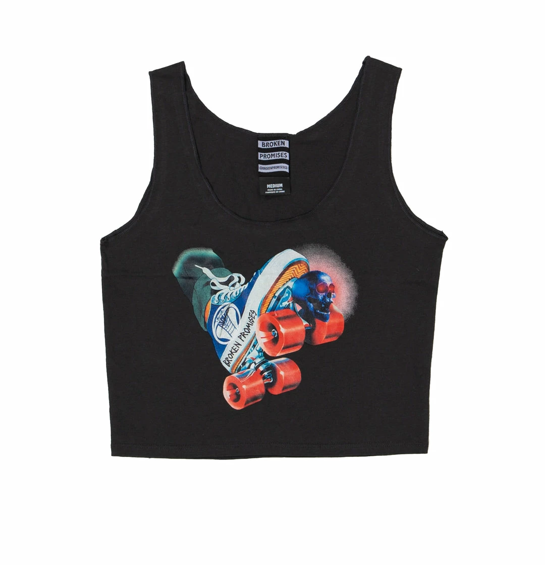 BROKEN PROMISES Womens Juke Jam Crop Tank Black 5 BROKEN PROMISES Womens Juke Jam Crop Tank Black