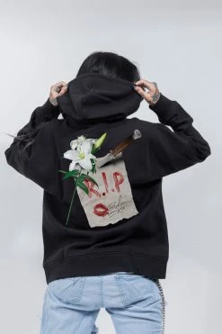 BROKEN PROMISES Hoodies Backstabber Hoodie Black