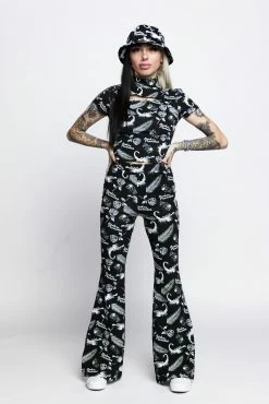 BROKEN PROMISES Bottoms Tropic Disaster Flare Pant