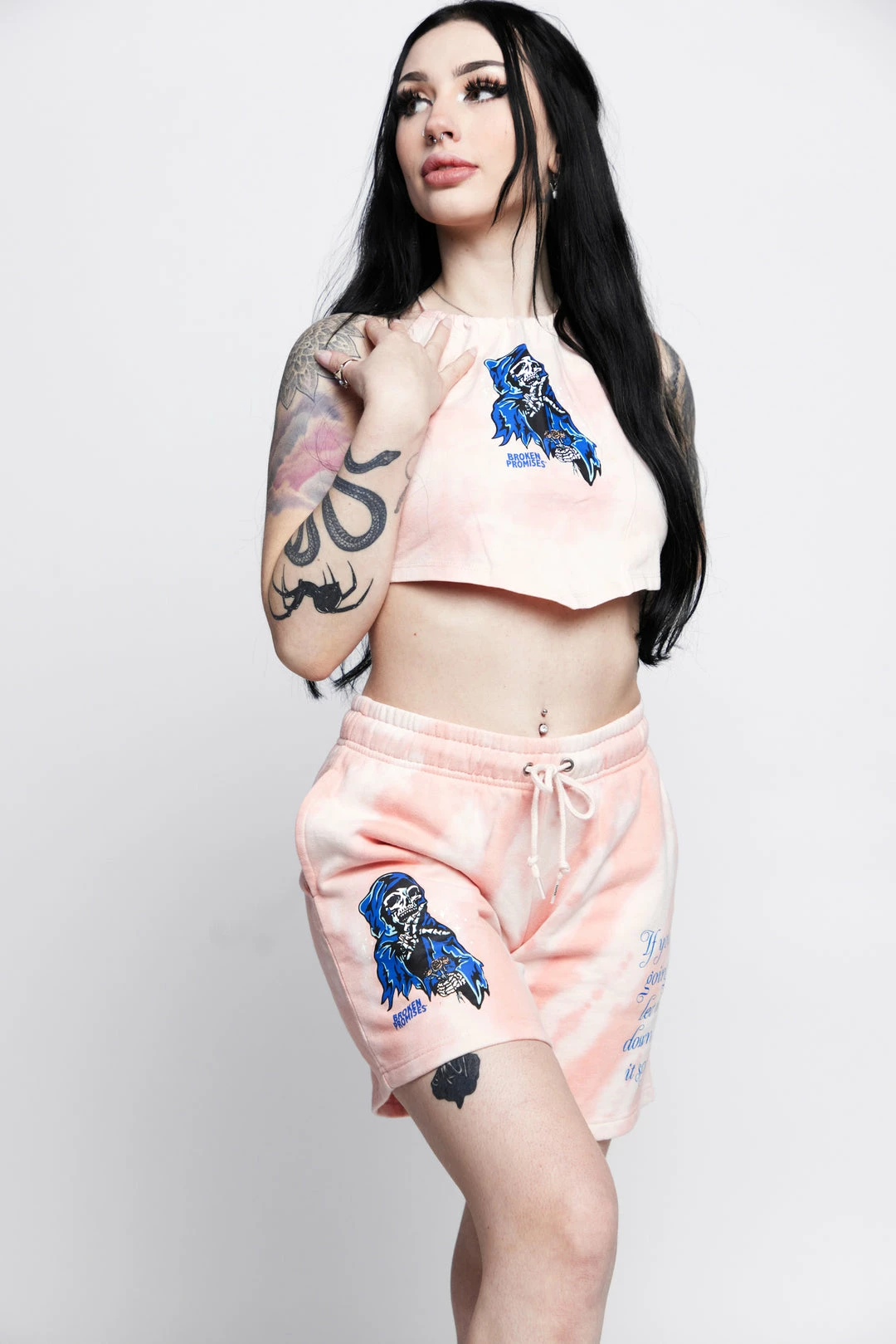 BROKEN PROMISES Softly Pink Tie Dye Halter Top 6 BROKEN PROMISES Softly Pink Tie Dye Halter Top