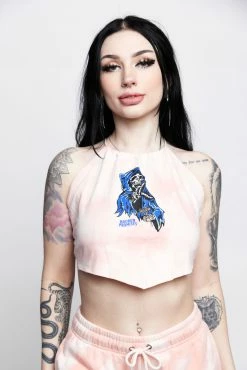 BROKEN PROMISES Softly Pink Tie Dye Halter Top 17 BROKEN PROMISES Softly Pink Tie Dye Halter Top