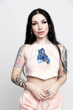 BROKEN PROMISES Softly Pink Tie Dye Halter Top 15 BROKEN PROMISES Softly Pink Tie Dye Halter Top