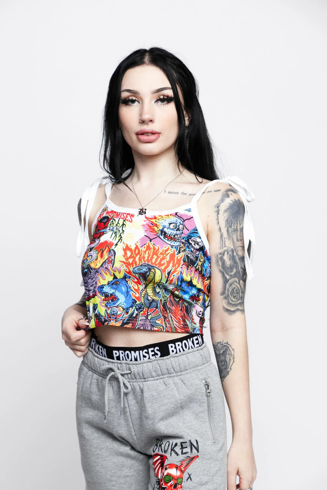 BROKEN PROMISES Batwing Banded Sweatshort Grey 12 BROKEN PROMISES Batwing Banded Sweatshort Grey