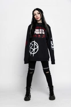 CASH Hoodies Untruthful Hoodie Black 39 CASH Hoodies Untruthful Hoodie Black