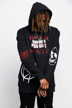 CASH Hoodies Untruthful Hoodie Black 49 CASH Hoodies Untruthful Hoodie Black