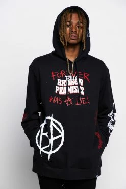 CASH Hoodies Untruthful Hoodie Black 57 CASH Hoodies Untruthful Hoodie Black