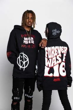 CASH Hoodies Untruthful Hoodie Black 35 CASH Hoodies Untruthful Hoodie Black