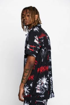 BROKEN PROMISES Love & Pain Button-Up Shirt