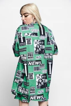 BROKEN PROMISES Shirts Headlines Button-Up Shirt 22 BROKEN PROMISES Shirts Headlines Button-Up Shirt