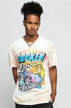 BROKEN PROMISES BP X Hot Wheels Heart Race Tie Dye Tee Sand