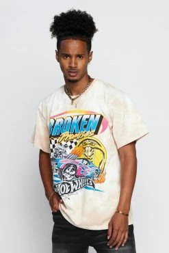 BROKEN PROMISES BP X Hot Wheels Heart Race Tie Dye Tee Sand