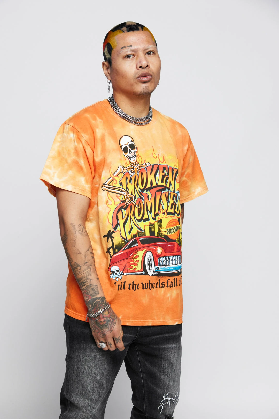 BROKEN PROMISES Shirts BP X Hot Wheels Wheels Fall Off Org Tie Dye S/S 7 BROKEN PROMISES Shirts BP X Hot Wheels Wheels Fall Off Org Tie Dye S/S