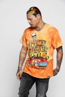 BROKEN PROMISES Shirts BP X Hot Wheels Wheels Fall Off Org Tie Dye S/S 19 BROKEN PROMISES Shirts BP X Hot Wheels Wheels Fall Off Org Tie Dye S/S