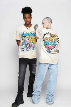 BROKEN PROMISES BP X Hot Wheels Heart Race Tie Dye Tee Sand