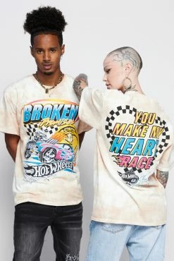 BROKEN PROMISES BP X Hot Wheels Heart Race Tie Dye Tee Sand