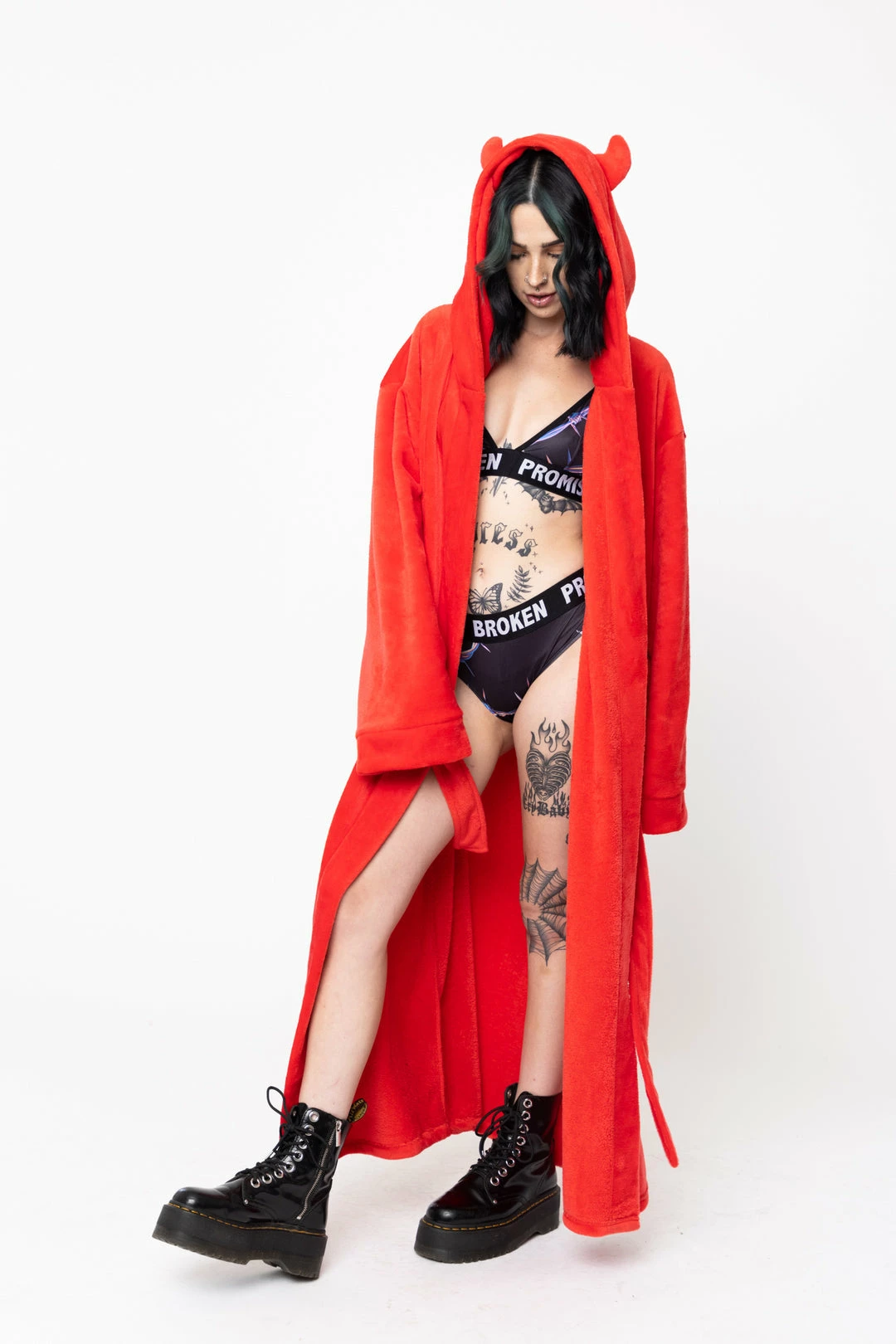 BROKEN PROMISES Devil Horn Robe Red Horn Hoodies 12 BROKEN PROMISES Devil Horn Robe Red Horn Hoodies