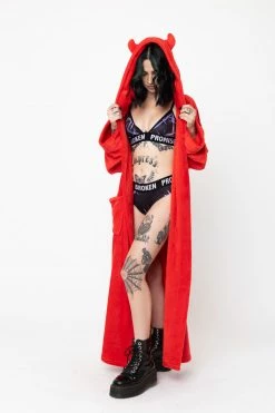 BROKEN PROMISES Devil Horn Robe Red Horn Hoodies 29 BROKEN PROMISES Devil Horn Robe Red Horn Hoodies