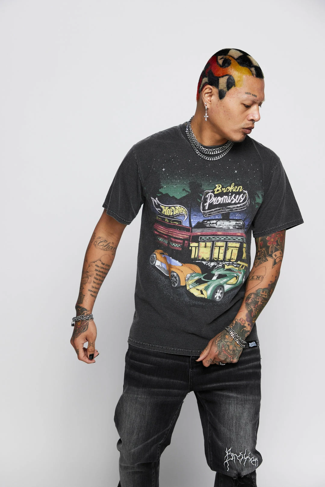 BROKEN PROMISES BP X Hot Wheels Look Both Ways Washed SST Blk 5 BROKEN PROMISES BP X Hot Wheels Look Both Ways Washed SST Blk