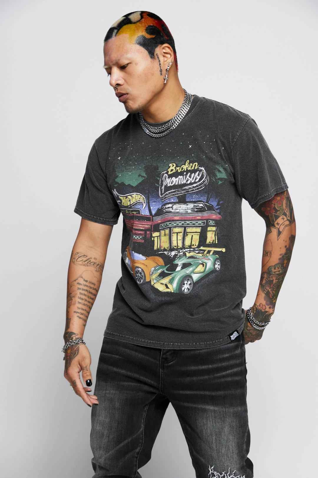 BROKEN PROMISES BP X Hot Wheels Look Both Ways Washed SST Blk 10 BROKEN PROMISES BP X Hot Wheels Look Both Ways Washed SST Blk