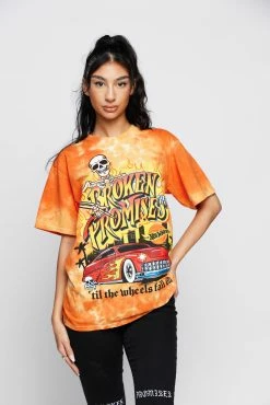BROKEN PROMISES Shirts BP X Hot Wheels Wheels Fall Off Org Tie Dye S/S 23 BROKEN PROMISES Shirts BP X Hot Wheels Wheels Fall Off Org Tie Dye S/S