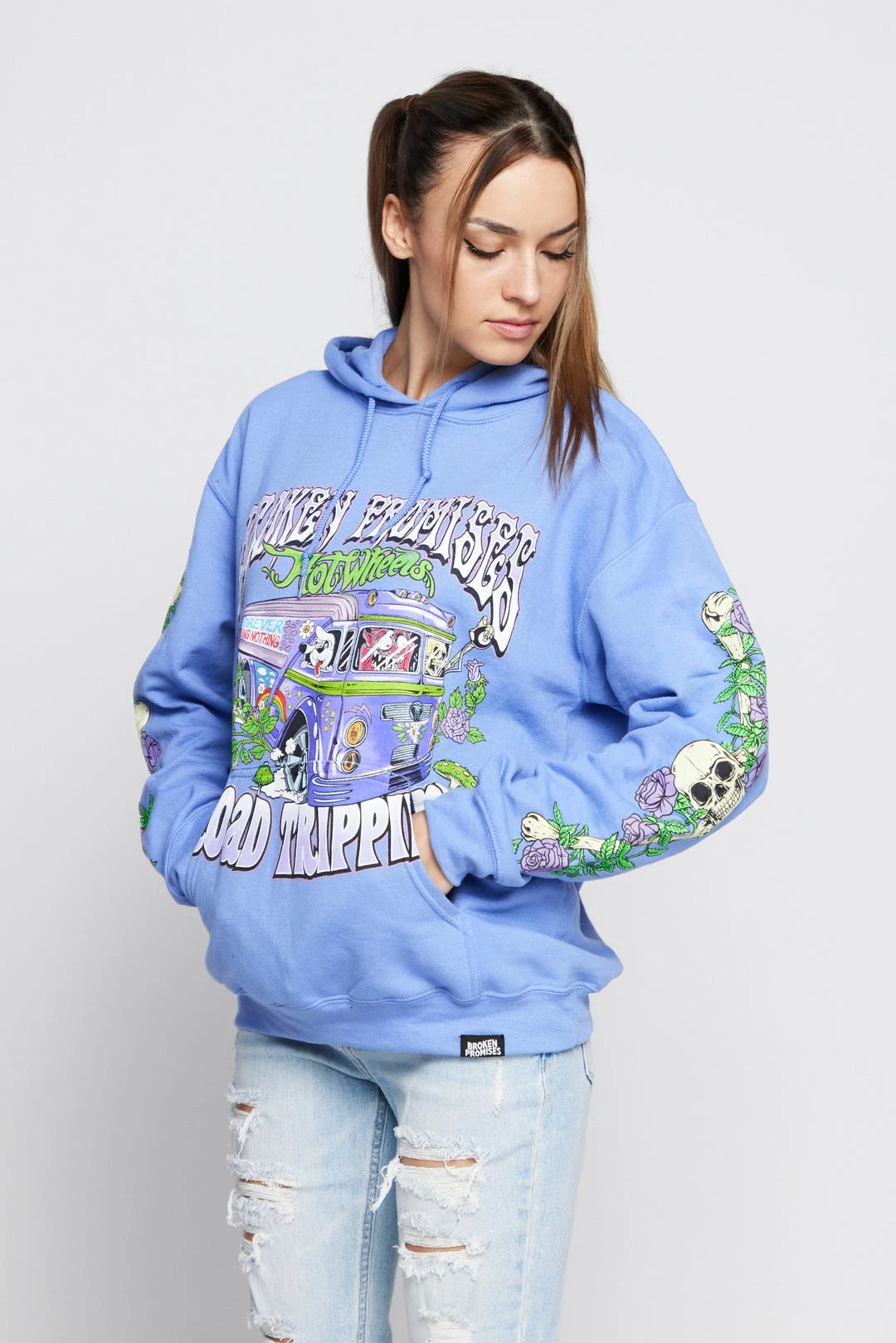 BROKEN PROMISES BP X Hot Wheels Road Trippin Purple Dye Hoodie 6 BROKEN PROMISES BP X Hot Wheels Road Trippin Purple Dye Hoodie