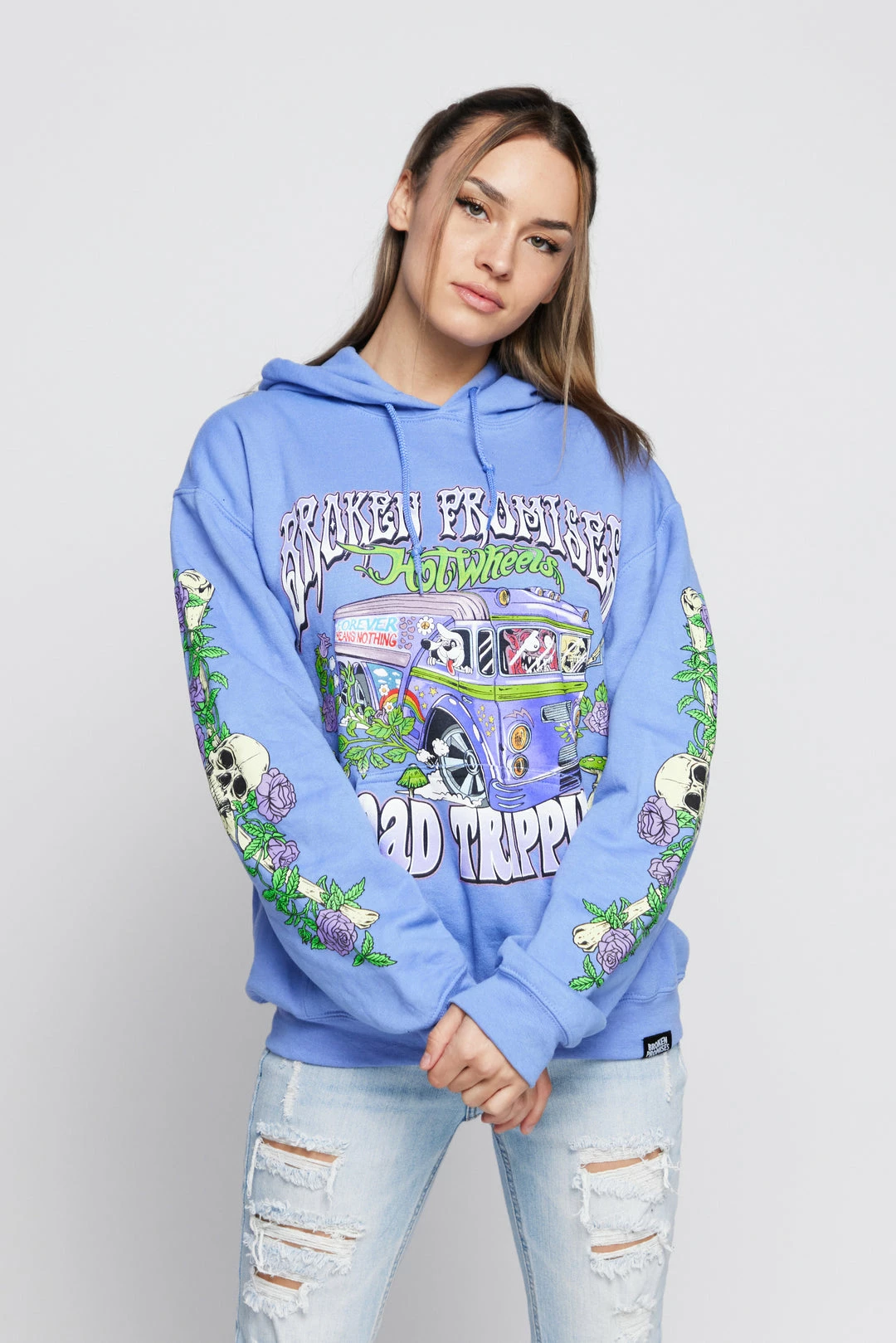 BROKEN PROMISES BP X Hot Wheels Road Trippin Purple Dye Hoodie 4 BROKEN PROMISES BP X Hot Wheels Road Trippin Purple Dye Hoodie