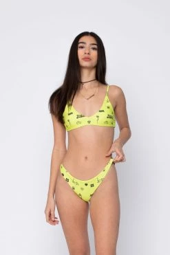 BROKEN PROMISES Toxic Relationship Bikini Bottom Neon Green