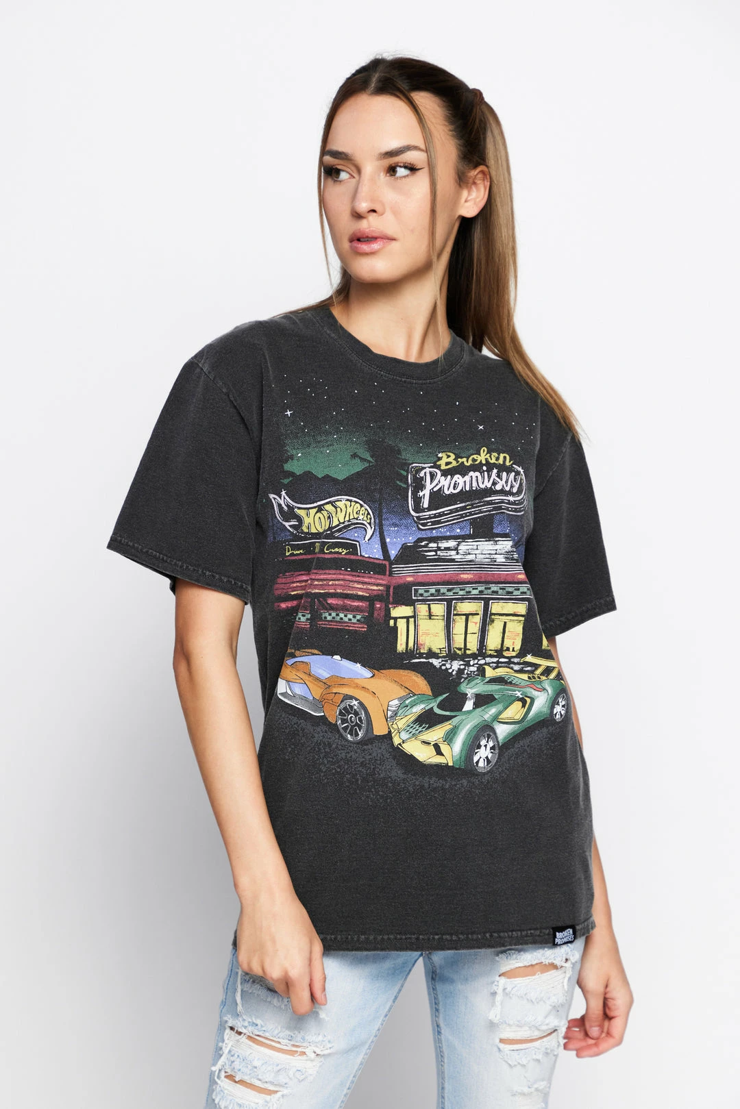 BROKEN PROMISES BP X Hot Wheels Look Both Ways Washed SST Blk 12 BROKEN PROMISES BP X Hot Wheels Look Both Ways Washed SST Blk