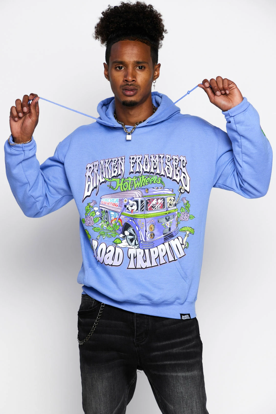 BROKEN PROMISES BP X Hot Wheels Road Trippin Purple Dye Hoodie 9 BROKEN PROMISES BP X Hot Wheels Road Trippin Purple Dye Hoodie