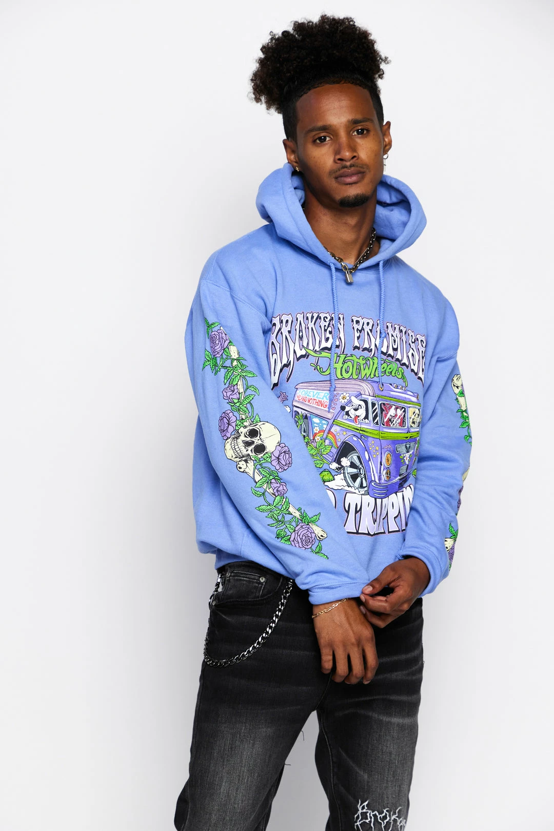 BROKEN PROMISES BP X Hot Wheels Road Trippin Purple Dye Hoodie 3 BROKEN PROMISES BP X Hot Wheels Road Trippin Purple Dye Hoodie