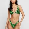 BROKEN PROMISES Reaper Guide High Leg Bikini Bottom Green Sets