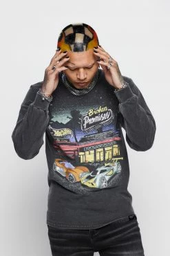 BROKEN PROMISES BP X Hot Wheels Look Both Ways Long Sleeve Shirts