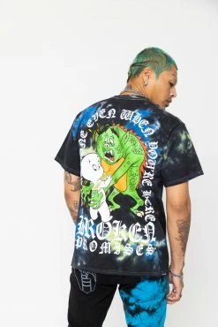 BROKEN PROMISES BP X Casper You're Gone SST Tie Dye Blue Shirts