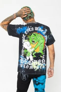 BROKEN PROMISES BP X Casper You're Gone SST Tie Dye Blue Shirts