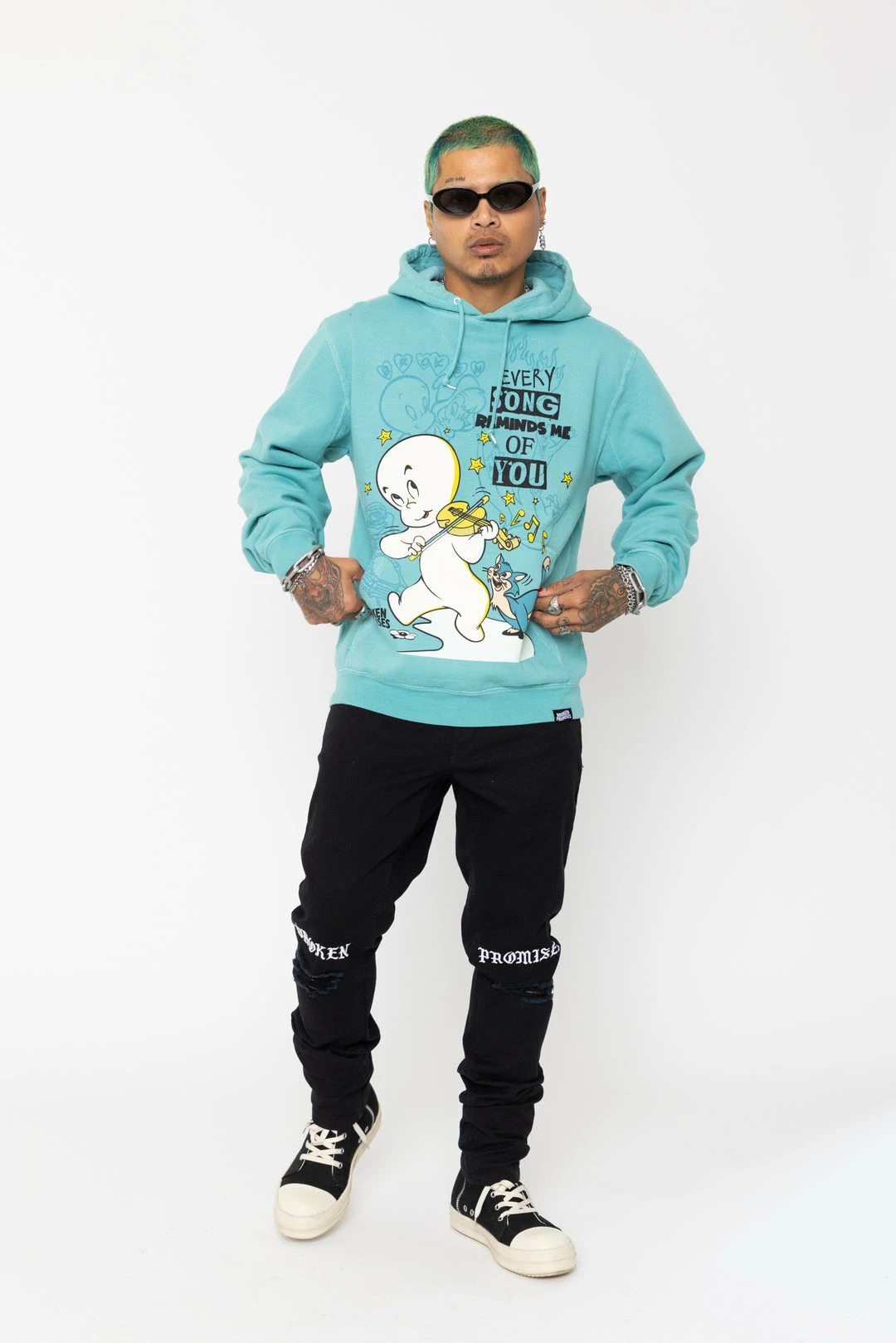 BROKEN PROMISES BP X Casper Reminder Hoodie Green Hoodies 11 BROKEN PROMISES BP X Casper Reminder Hoodie Green Hoodies