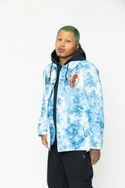 BROKEN PROMISES Tie Dye Hoodies Could Be Different Snow Jacket Blue