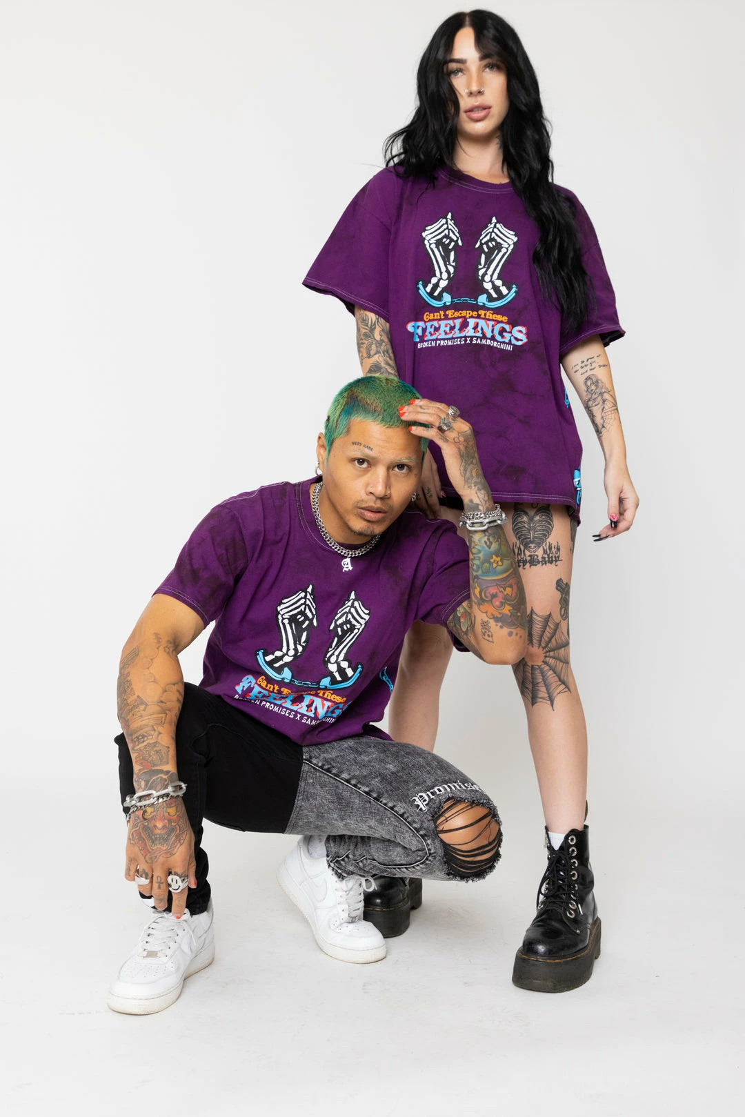 BROKEN PROMISES BPxSamborghini Escapism Purple Tie Dye Tee 3 BROKEN PROMISES BPxSamborghini Escapism Purple Tie Dye Tee