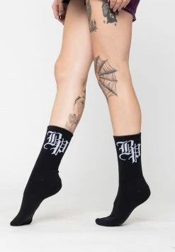 BROKEN PROMISES BP Lock Up Socks - Black
