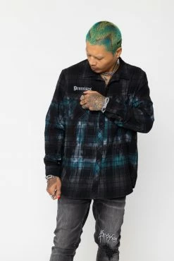 BROKEN PROMISES Slogan Bamboo Dye Flannel