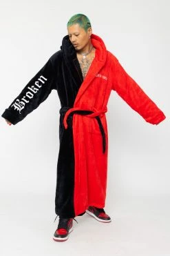 BROKEN PROMISES Red/Black Split Devil Horn Robe