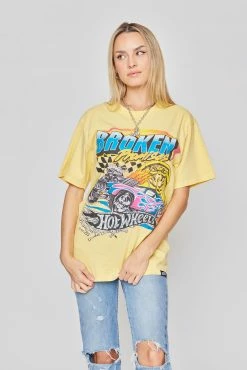 BROKEN PROMISES BP X Hot Wheels Heart Race Tee Yellow