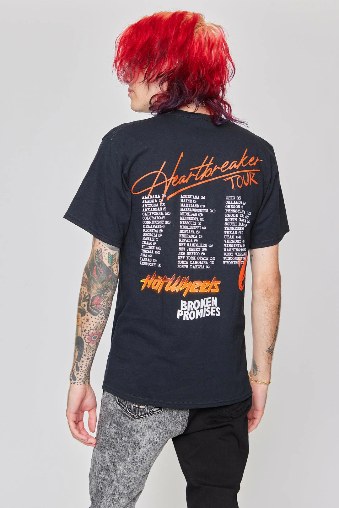 BROKEN PROMISES Shirts BP X Hot Wheels Tour Tee Blk 9 BROKEN PROMISES Shirts BP X Hot Wheels Tour Tee Blk